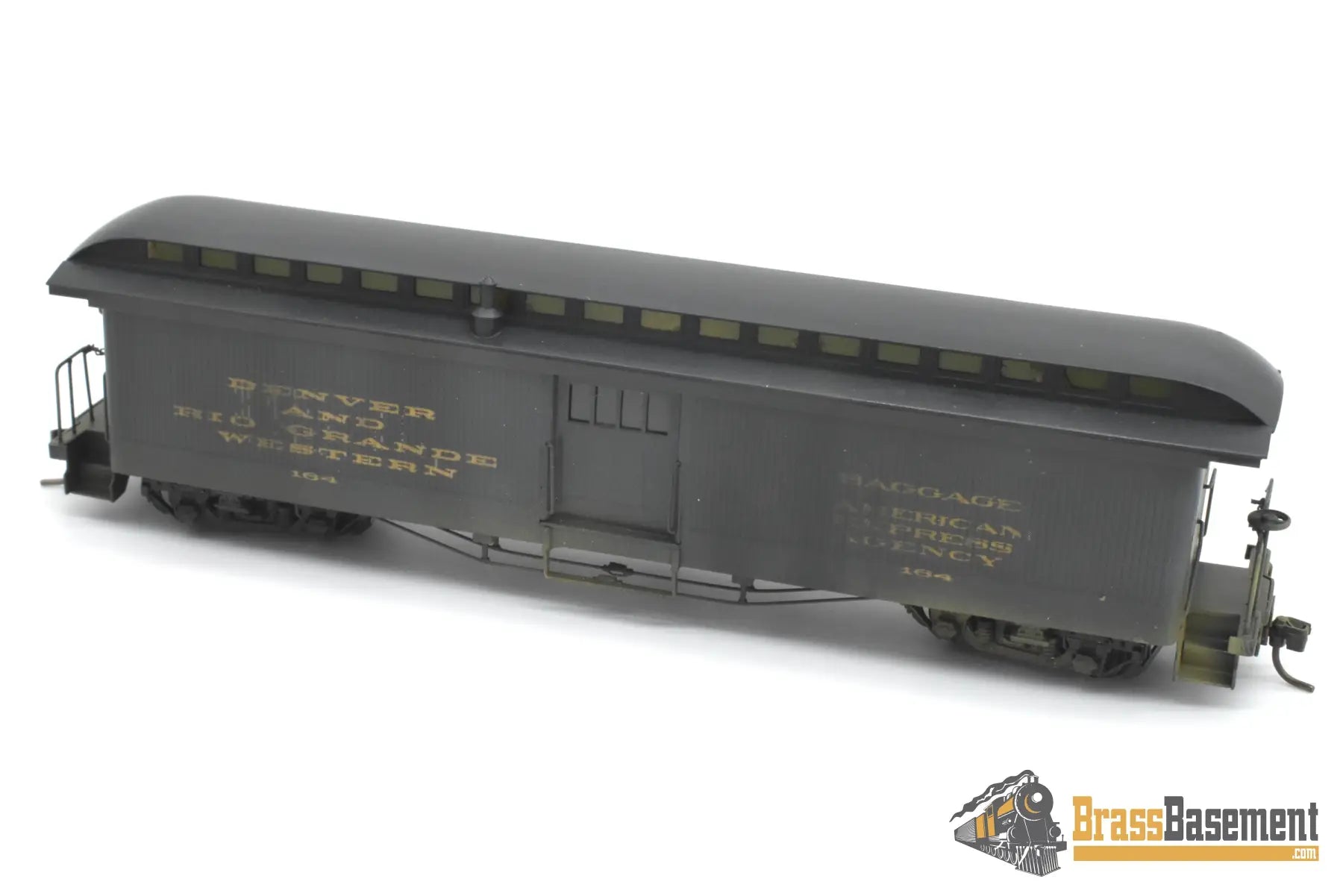 HOn3 Brass - Soho DRGW Rio Grande #164 Baggage - Painted Passenger