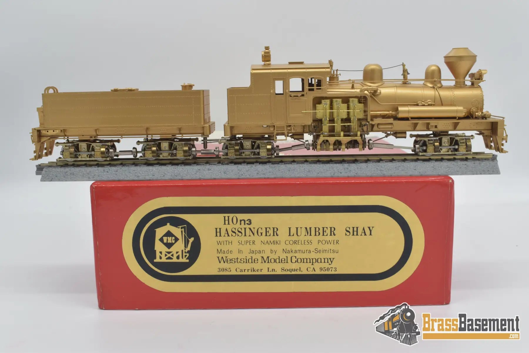 HOn3 Brass - WMC Hassinger Lumber 4 Truck 'Super' Shay - Mint HOn3 Brass - WMC Hassinger Lumber 4 Truck 'Super' Shay - Mint