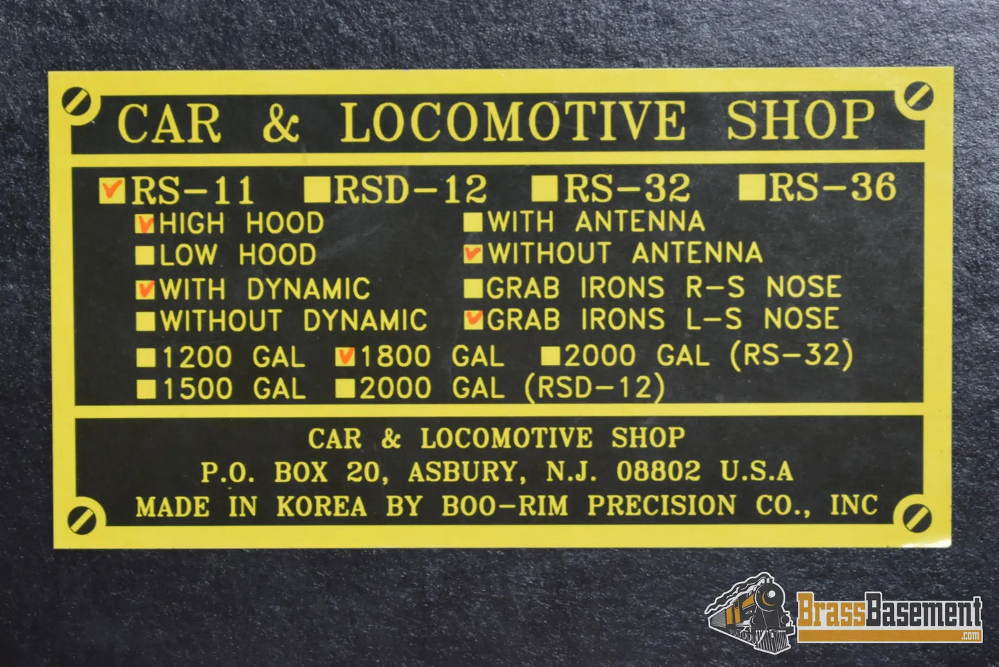O Brass - Car & Locomotive Shop Alco Rs-11 Southern Pacific Black Widow #5722 Dcc Sound Diesel