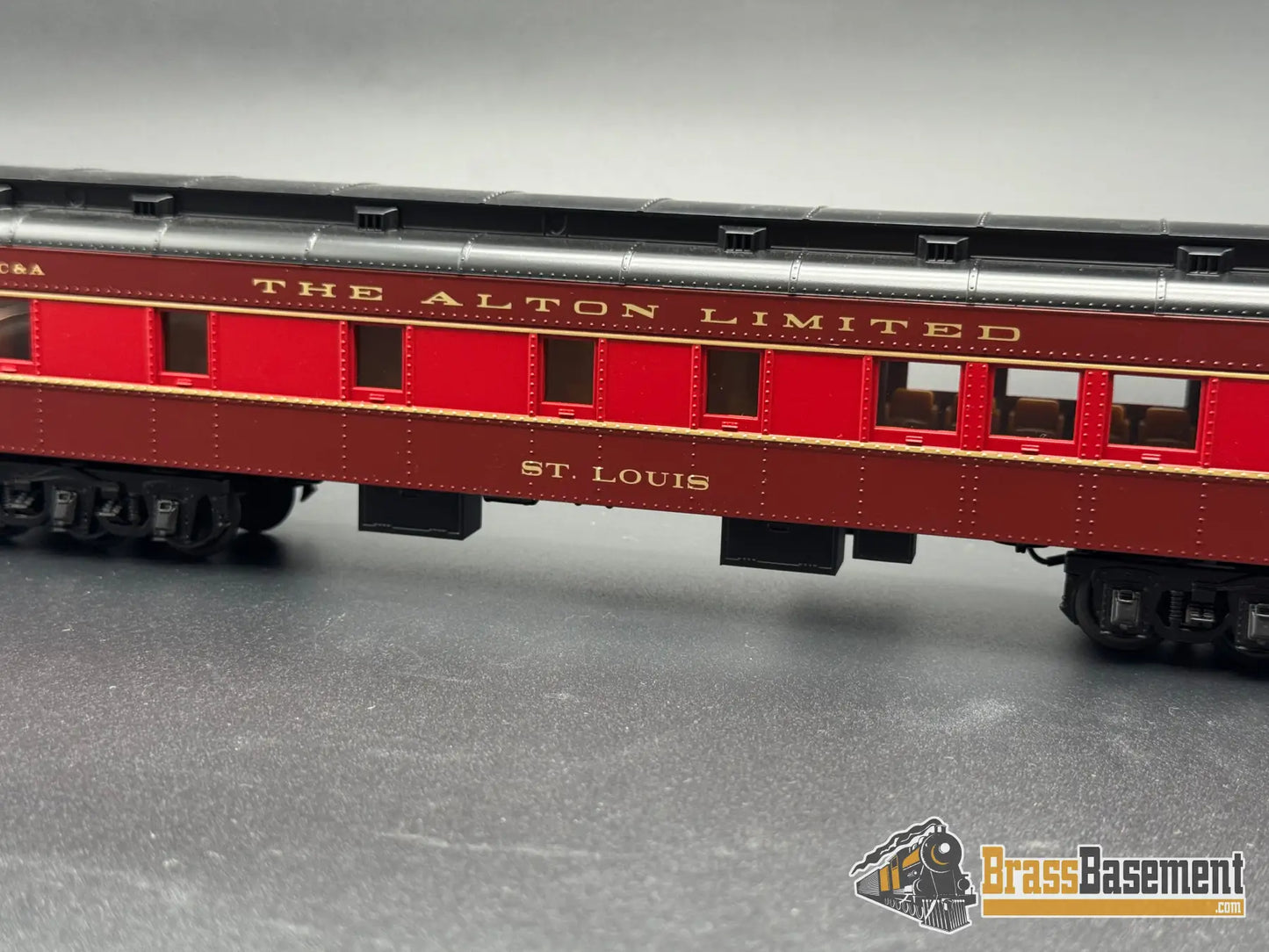 O Gauge - MTH RailKing 30-69267 3-Rail Chicago & Alton Madison Passenger Cars - Mint Steam