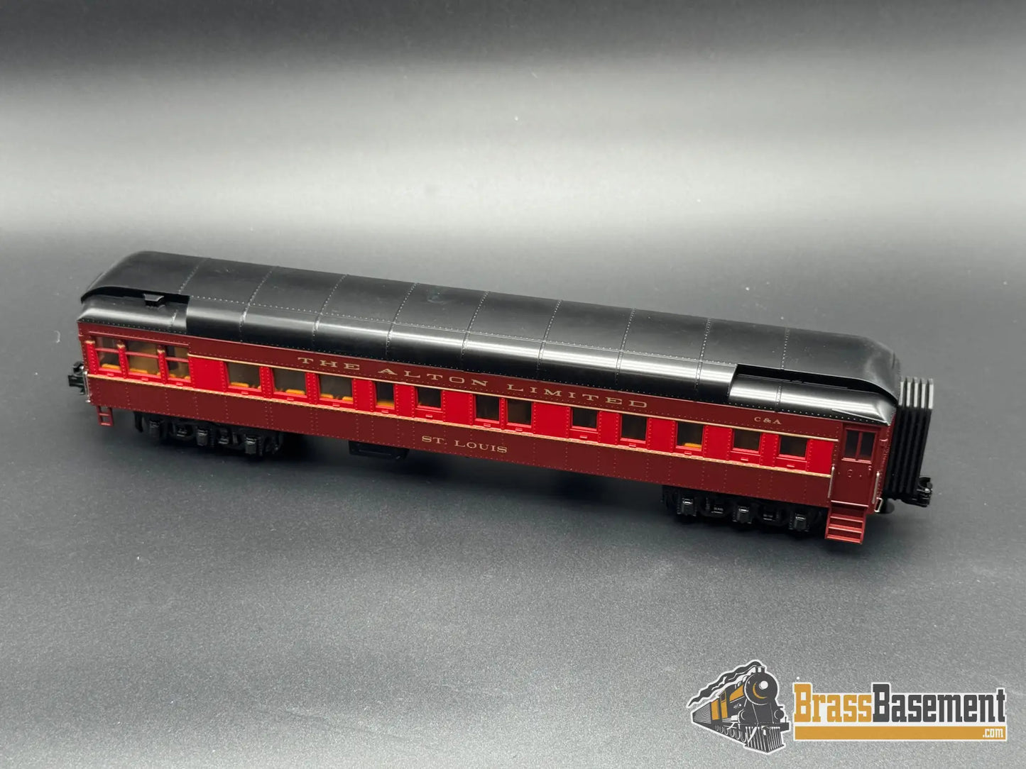 O Gauge - MTH RailKing 30-69267 3-Rail Chicago & Alton Madison Passenger Cars - Mint Steam