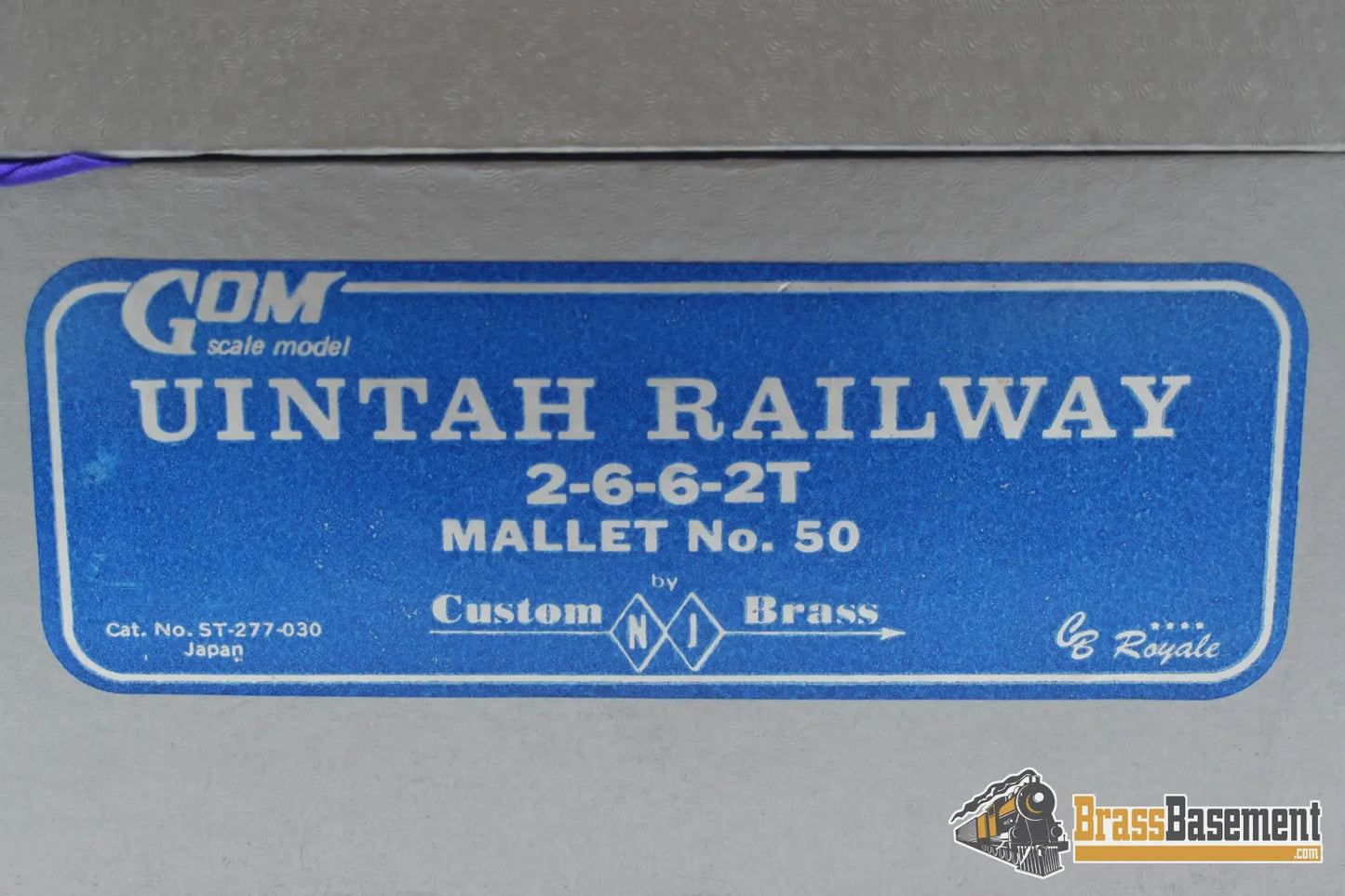 On3 Brass - Njcb Gom Uintah 2 - 6 - 6 - 2T Unpainted & Stunning Steam