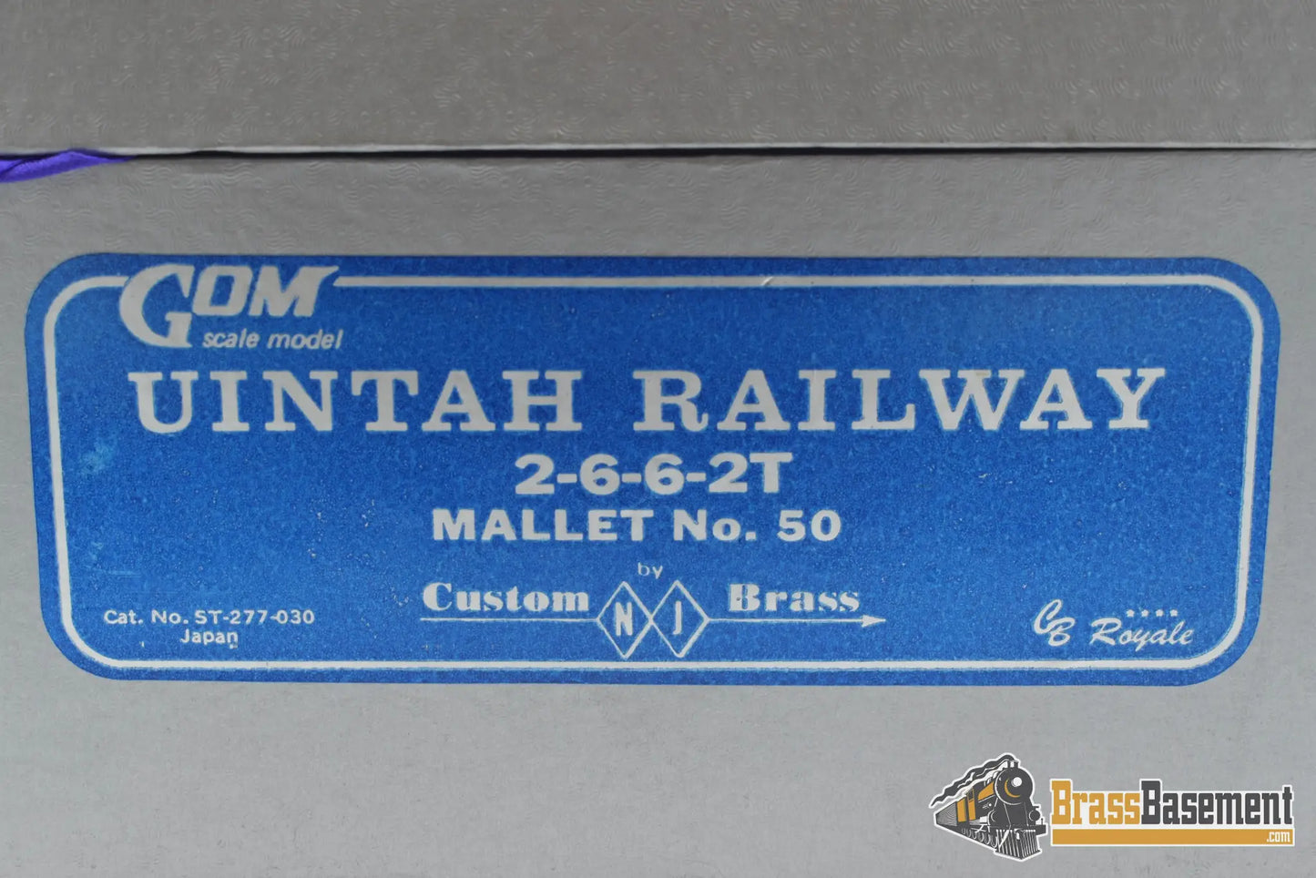 On3 Brass - Njcb Gom Uintah 2 - 6 - 6 - 2T Unpainted & Stunning Steam