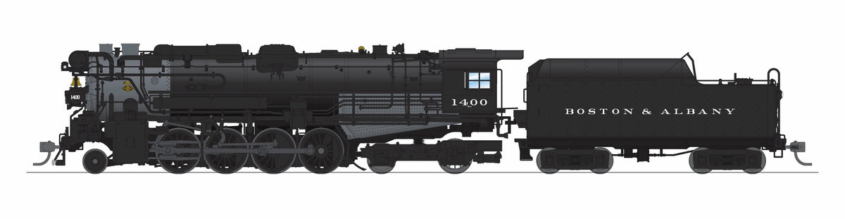 BLI 9601 Boston & Albany A1a #1400 Early 1930’s Appearance 4-axle Tender Roman Lettering No-Sound / DCC-Ready HO - No