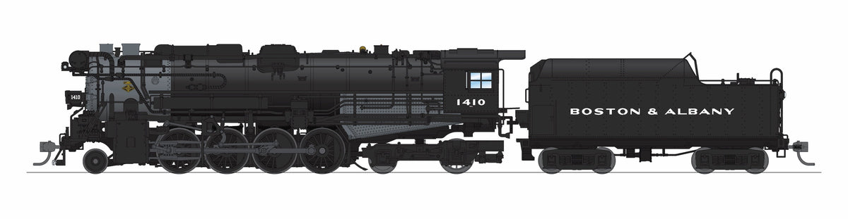 BLI 9603 Boston & Albany A1a #1410 Early 1940’s Appearance 4-axle Tender Block Lettering No-Sound / DCC-Ready HO - No