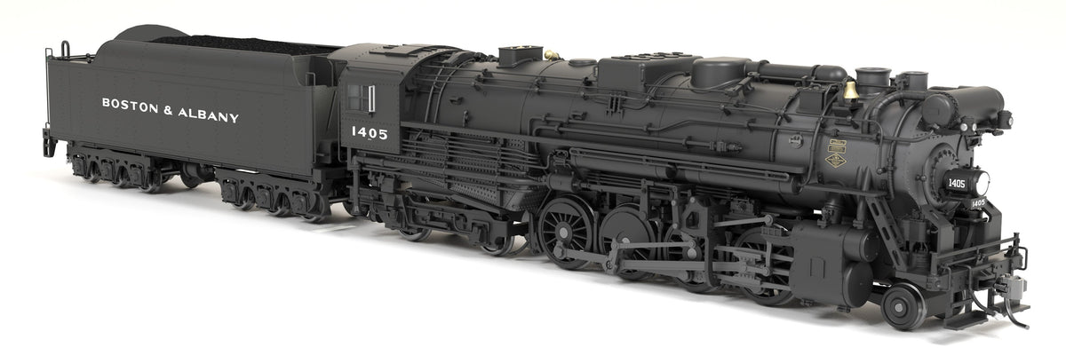 BLI 9605 Boston & Albany A1a #1405 Post-1946 Appearance 6-axle Tender Block Lettering No-Sound / DCC-Ready HO - No Sound