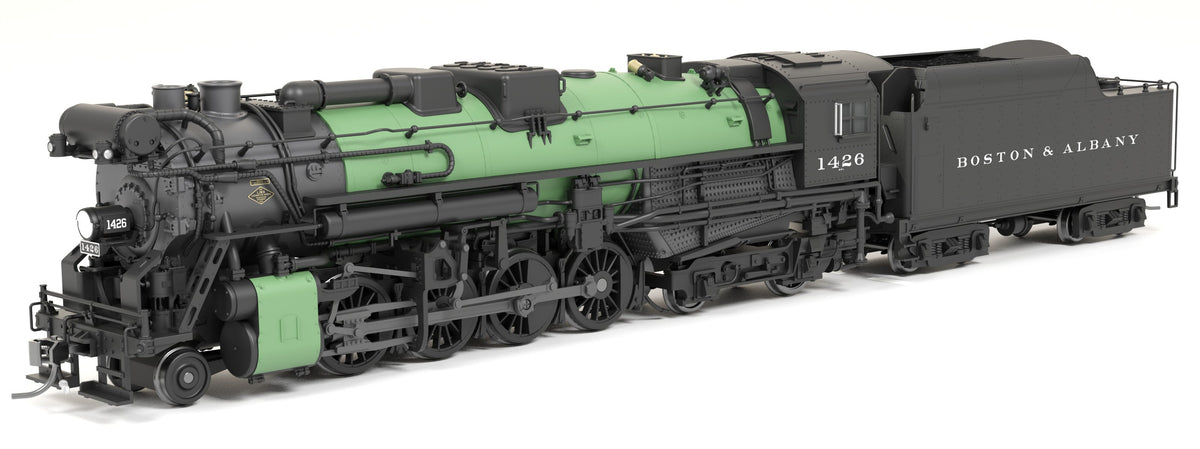 BLI 9606 Boston & Albany A1b #1426 1930’s Appearance w/ Sea Green Boiler 4-axle tender Roman Lettering Paragon4