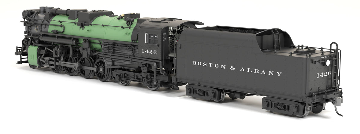 BLI 9606 Boston & Albany A1b #1426 1930’s Appearance w/ Sea Green Boiler 4-axle tender Roman Lettering Paragon4