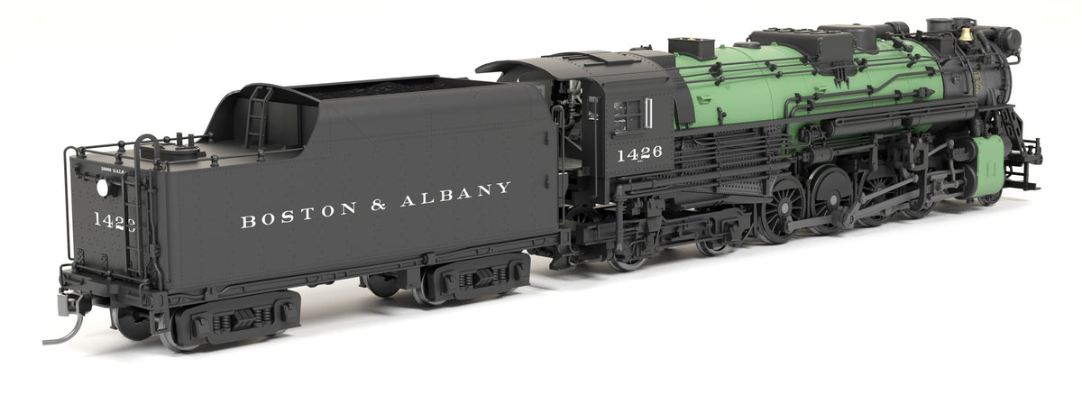 BLI 9606 Boston & Albany A1b #1426 1930’s Appearance w/ Sea Green Boiler 4-axle tender Roman Lettering Paragon4