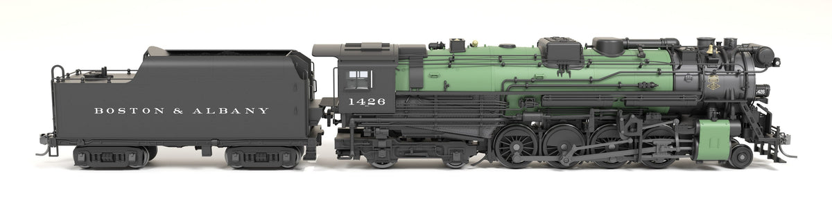 BLI 9606 Boston & Albany A1b #1426 1930’s Appearance w/ Sea Green Boiler 4-axle tender Roman Lettering Paragon4