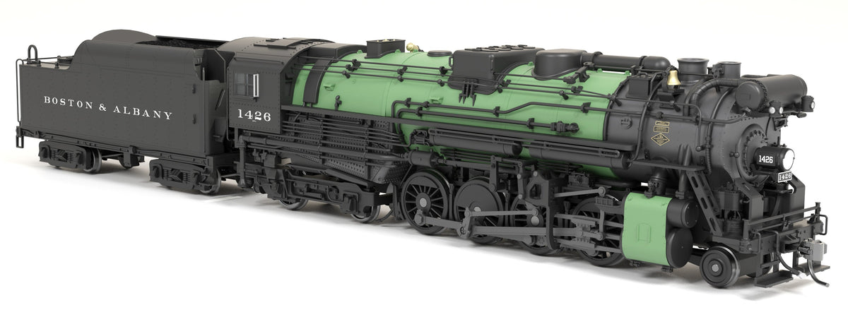 BLI 9606 Boston & Albany A1b #1426 1930’s Appearance w/ Sea Green Boiler 4-axle tender Roman Lettering Paragon4