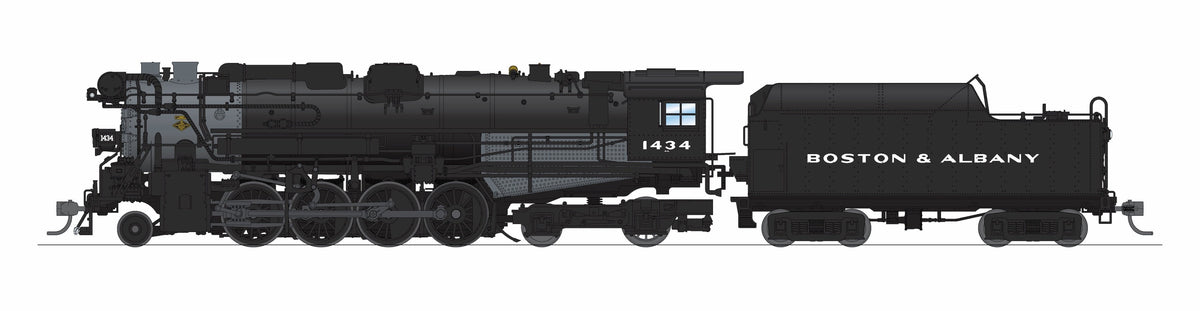 BLI 9608 Boston & Albany A1b #1434 Early 1940’s Appearance 4-axle Tender Block Lettering Paragon4 Sound/DC/DCC w/ Smoke