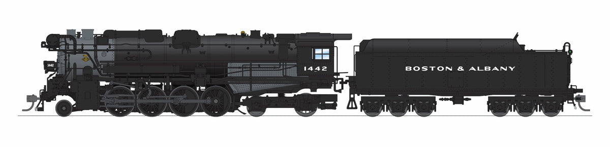 BLI 9610 Boston & Albany A1b #1442 Post-1946 Appearance 6-axle Tender Block Lettering Paragon4 Sound/DC/DCC w/ Smoke HO