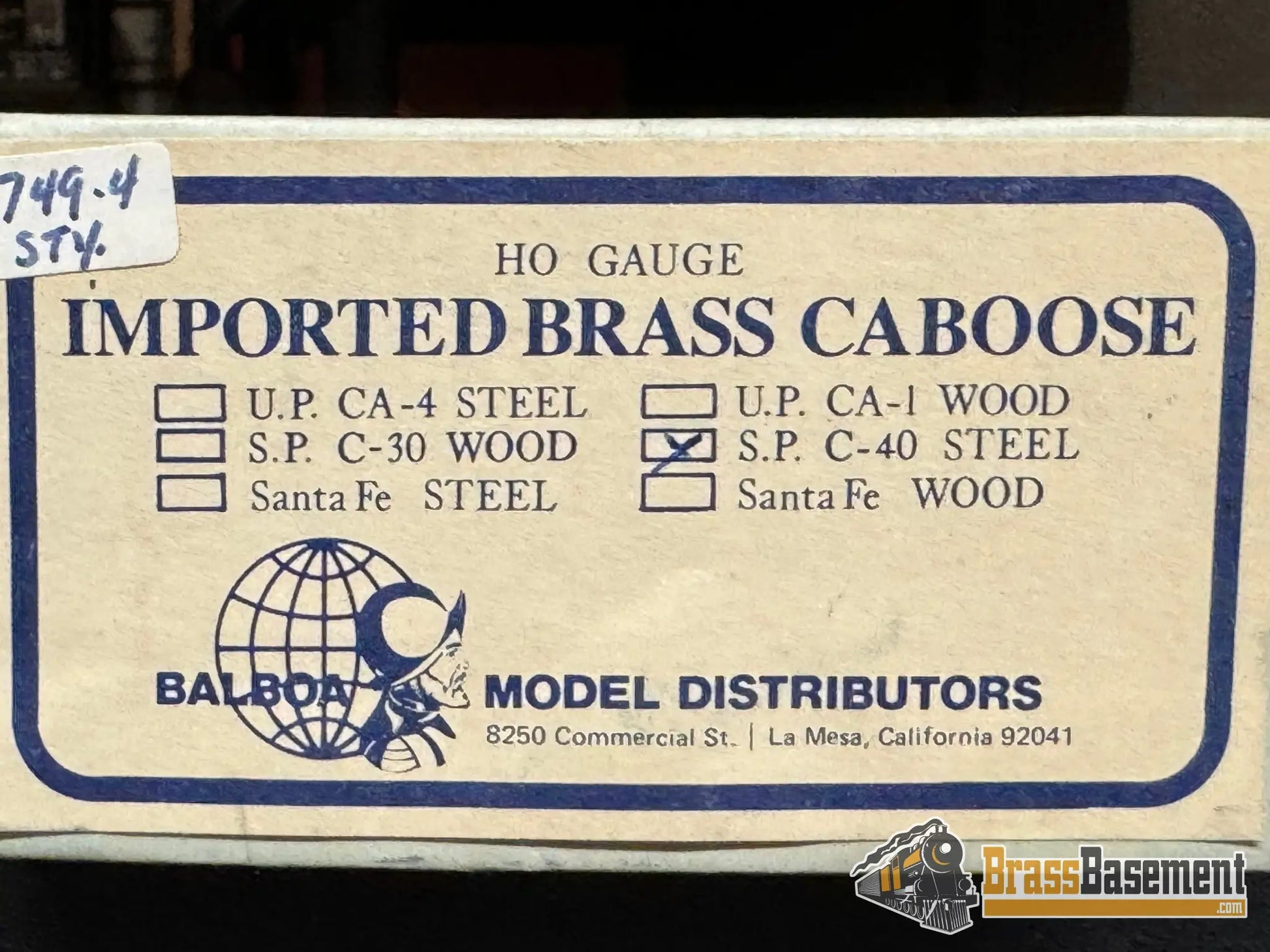 Budget Brass - Balboa Distributors Southern Pacific Sp C - 40 Caboose Nice Custom Paint