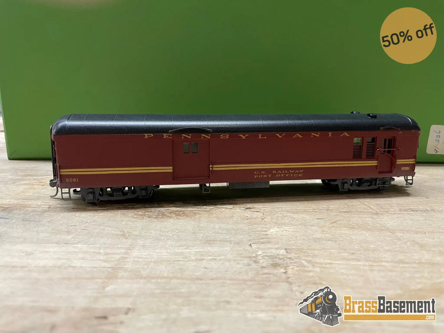 Budget Brass - Ho Njcb Pennsylvania Prr Baggage - Mail Car Bm - 60 Custom Paint Passenger