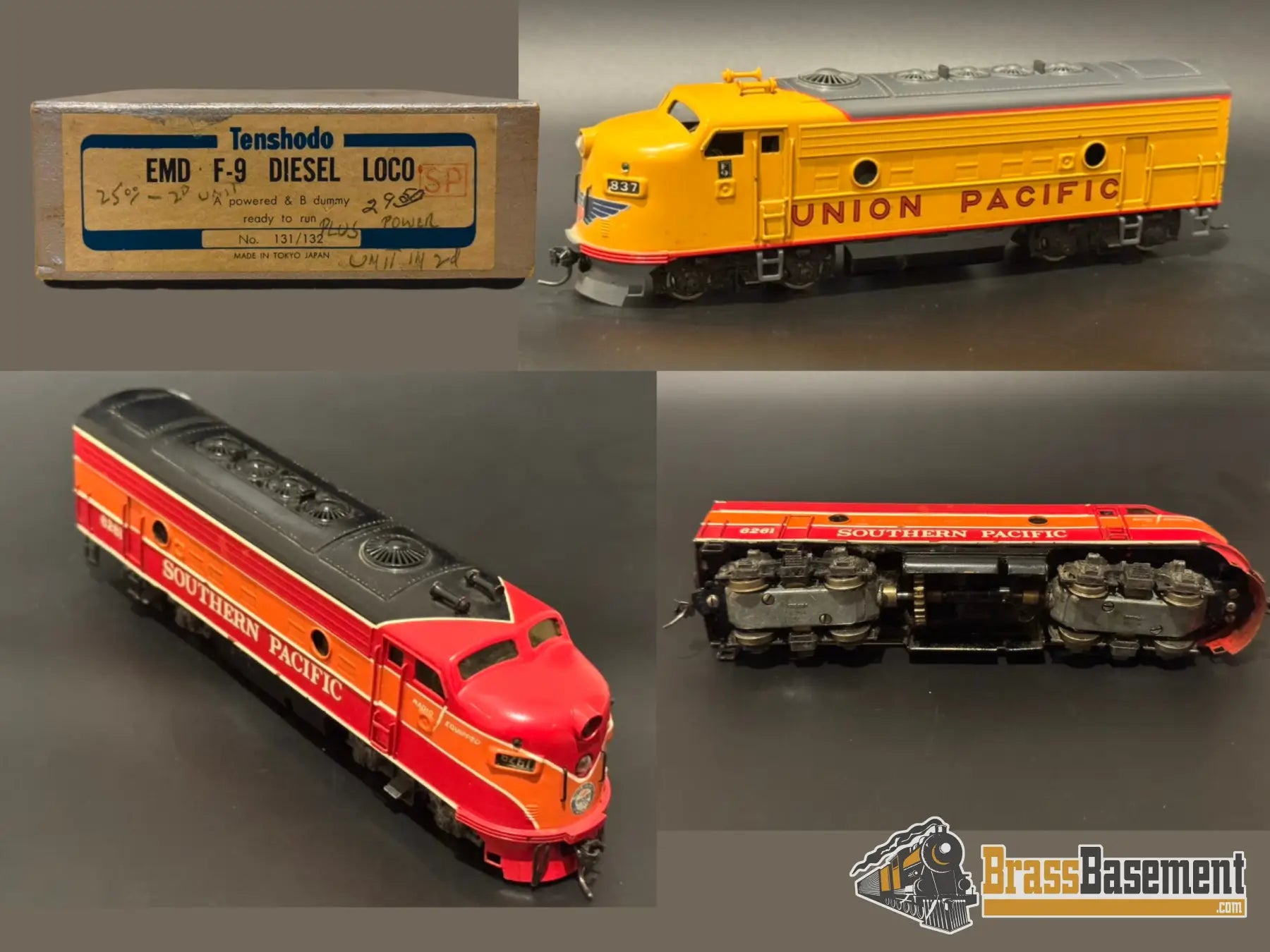 Bargain Brass - Ho Tenshodo Up/Sp F-9 A Set Fp Diesel