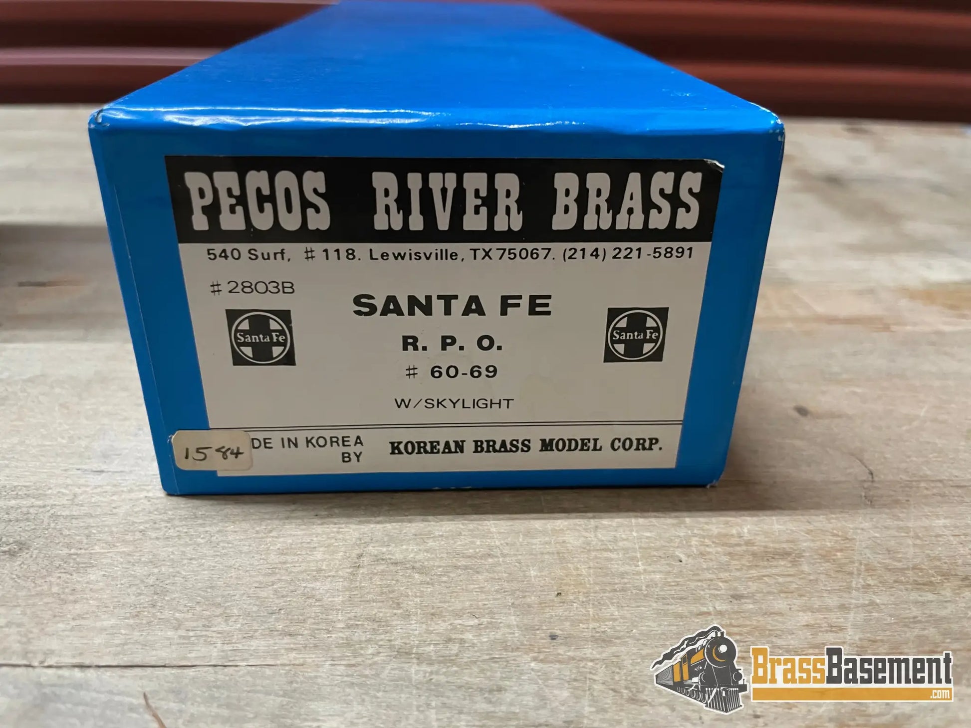 Budget Ho - Pecos River Brass Santa Fe Rpo #60 - 69 W/ Skylight Unpainted Mint Passenger