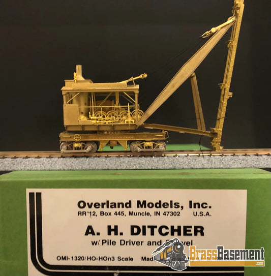 Ho Brass - A.h. Ditcher W/ Pile Driver And Shovel Attachment Mint Logging