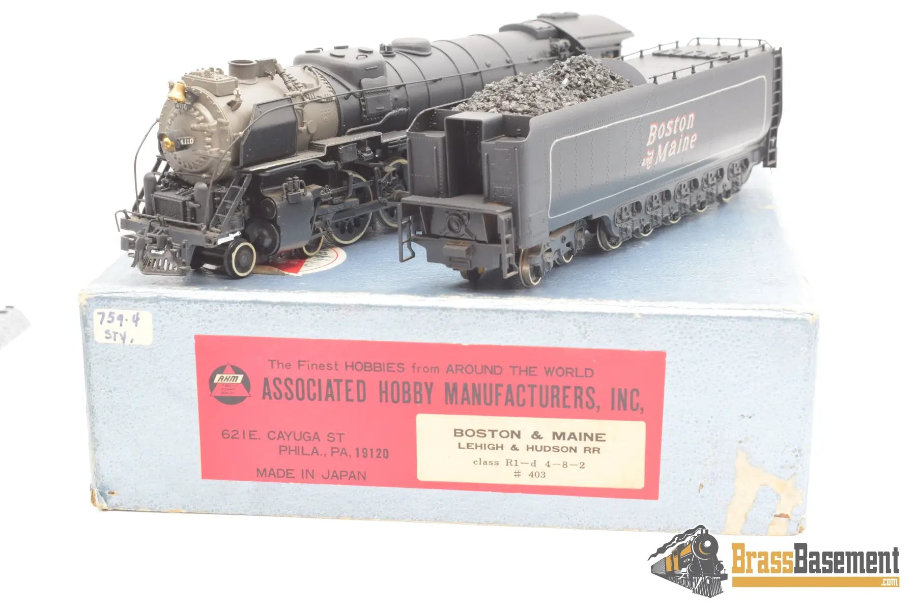 Ho Brass - Ahm Boston & Maine 4 - 8 - 2 R1D Mountain Terry Industries Pro Paint Steam