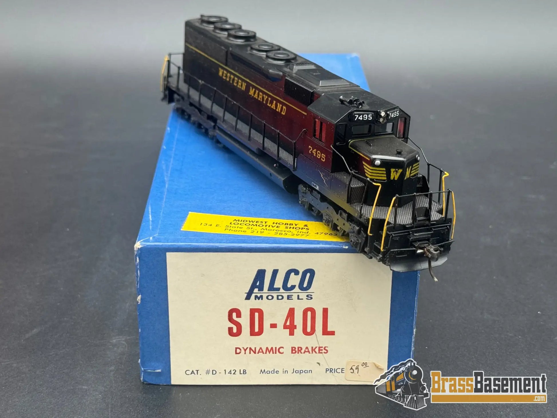 HO Brass - Alco Imports #D-142-LB Western Maryland WM SD40L #7495 - Custom Paint - Diesel