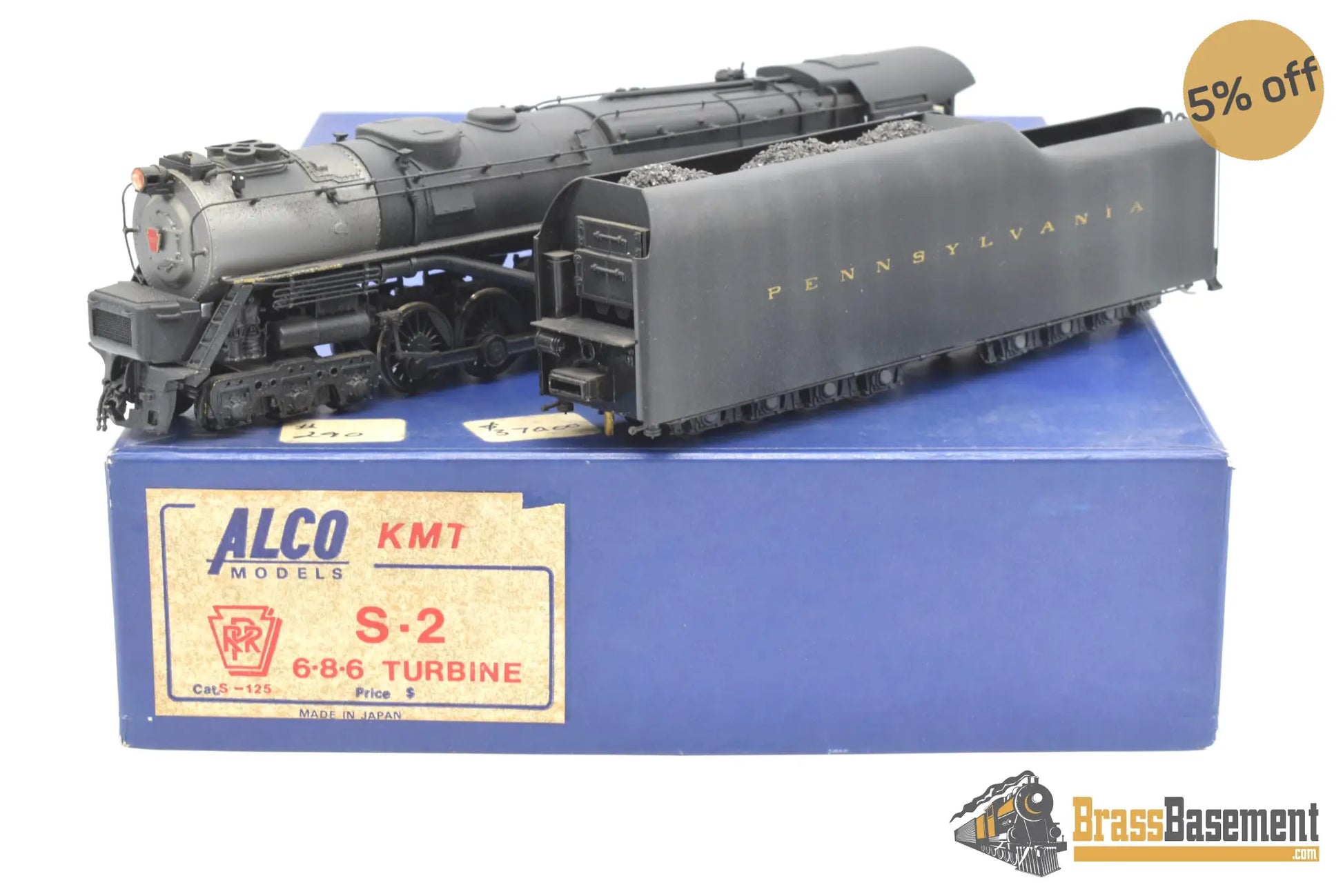 Ho Brass - Alco Imports #S - 125 Pennsylvania Railroad Prr S - 2 6 - 8 - 6 Turbine Custom Paint