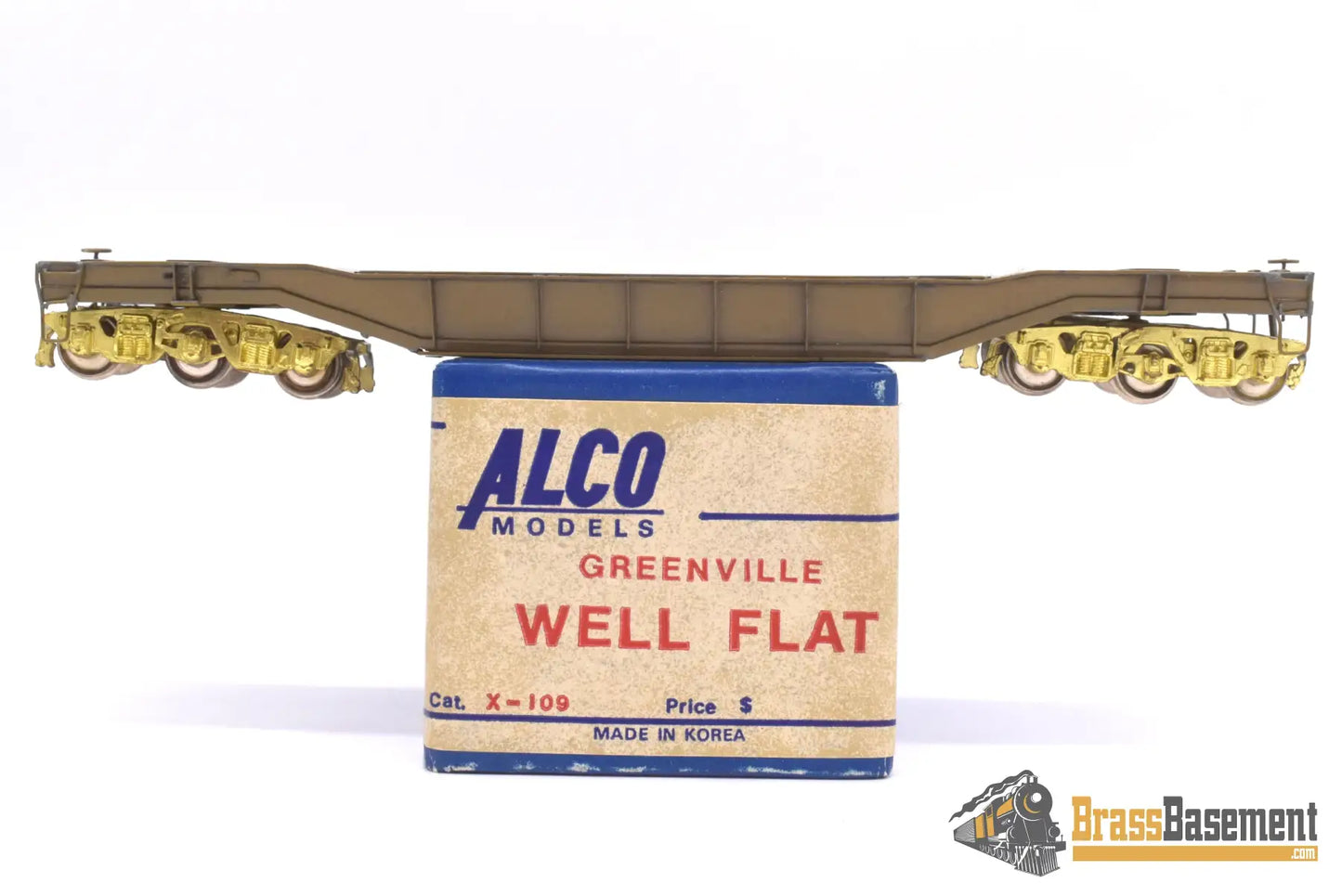 Ho Brass - Alco Models Greenville Well Flat Car Unpainted Freight