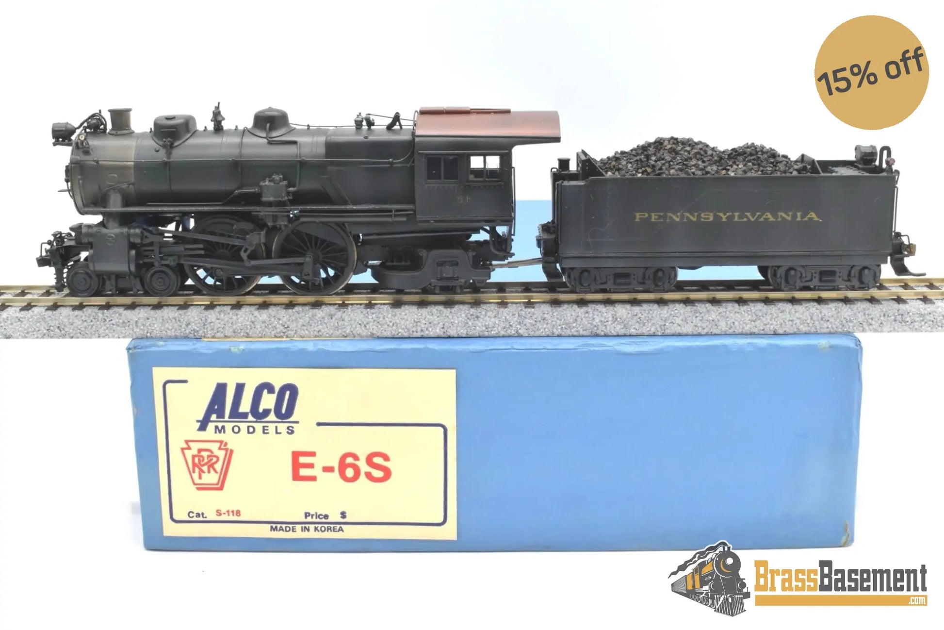 Ho Brass - Alco Models Pennsylvania Rr Prr E-6S 4-4-2 #51 Nice C/P & Weathered Steam