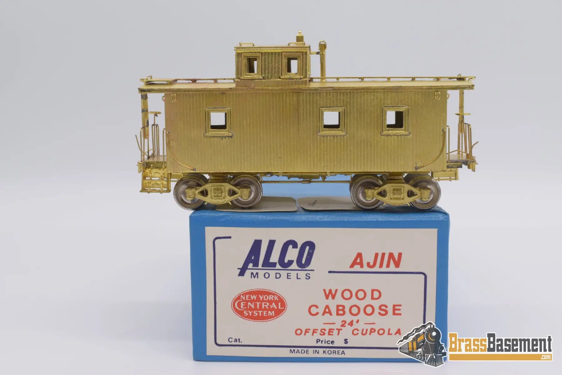 Ho Brass - Alco New York Central 24’ Wood Caboose Unpainted & Missing Step Freight