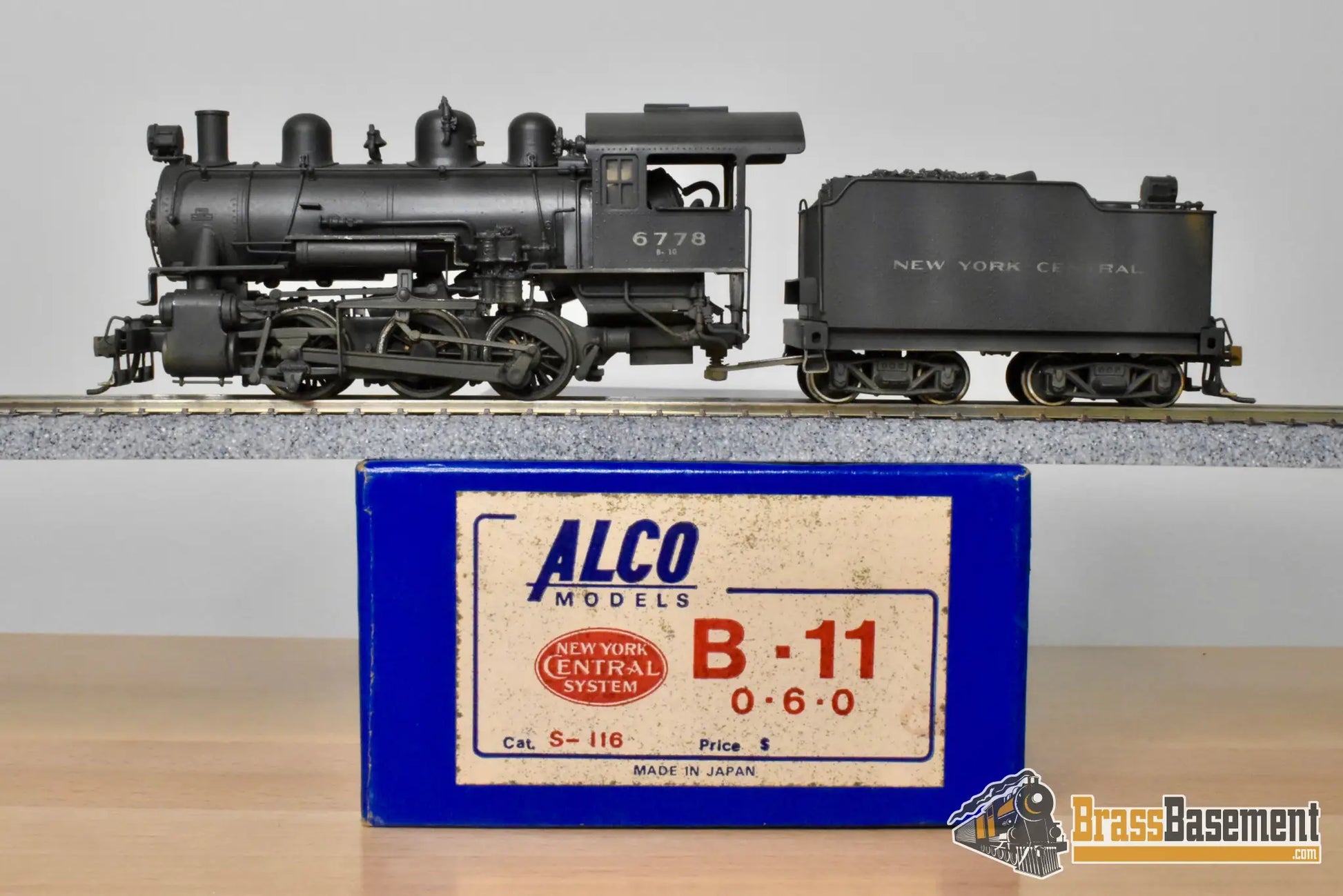 HO Brass - Alco New York Central NYC B-11 0-6-0 #6778 - Custom Painted Japan - Steam