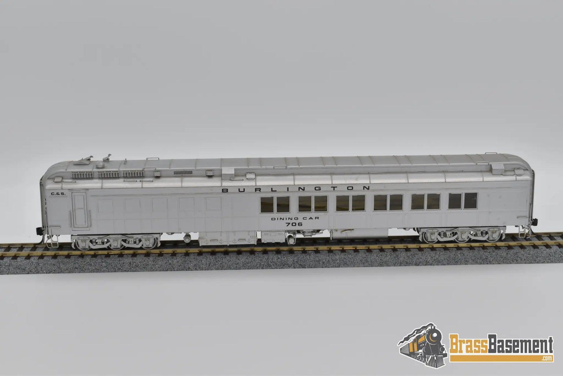 Ho Brass - Aurora Shops Ltd Cb&Q Burlington Dining Car #706 Nice Custom Passenger
