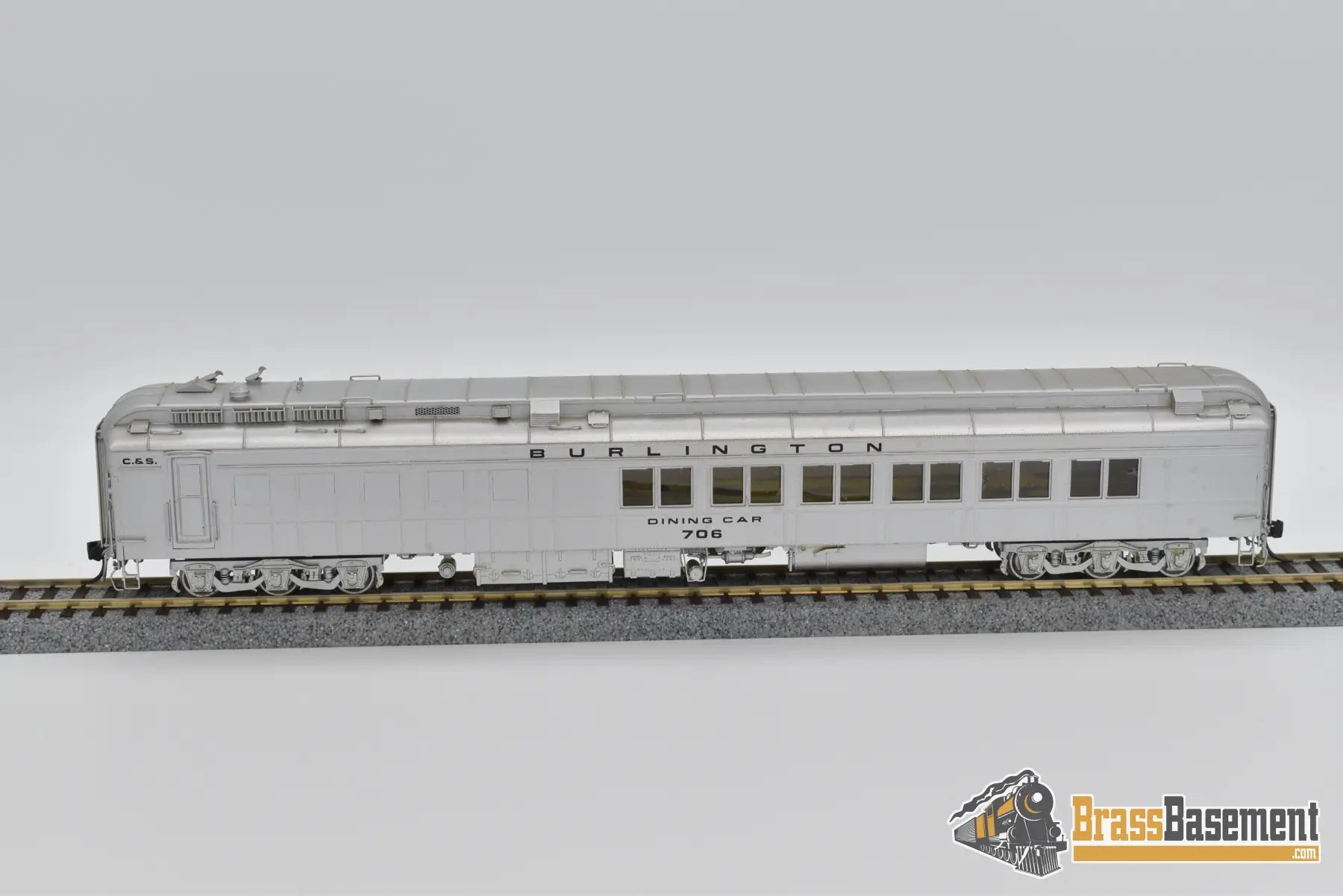 Ho Brass - Aurora Shops Ltd Cb&Q Burlington Dining Car #706 Nice Custom Passenger