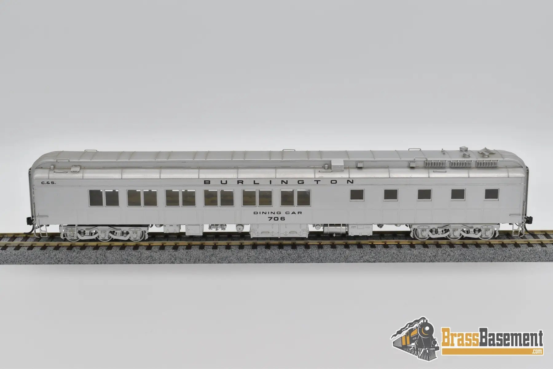 Ho Brass - Aurora Shops Ltd Cb&Q Burlington Dining Car #706 Nice Custom Passenger