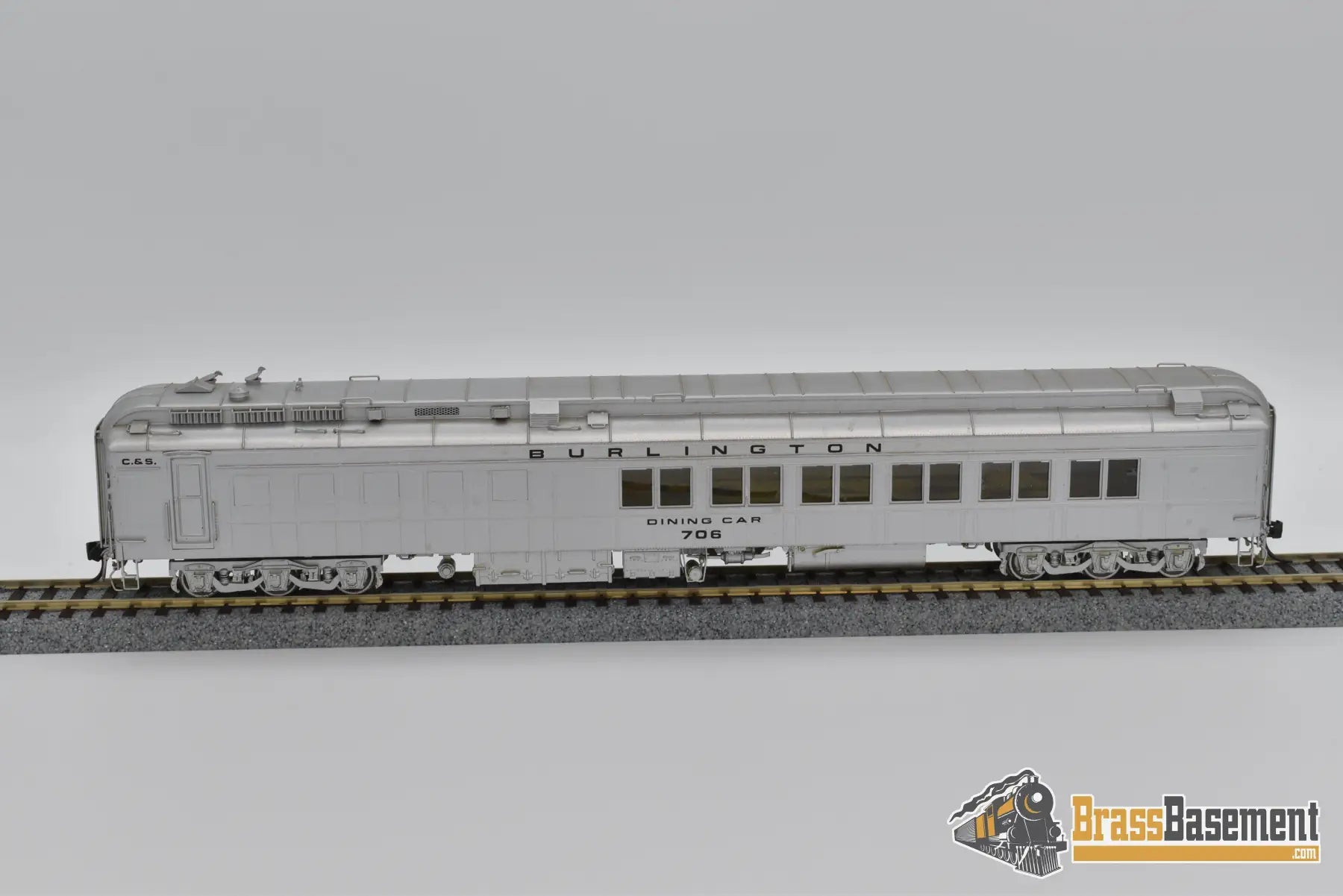 Ho Brass - Aurora Shops Ltd Cb&Q Burlington Dining Car #706 Nice Custom Passenger
