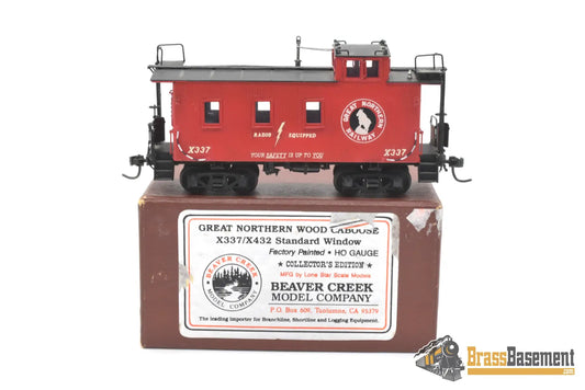 Ho Brass - Beaver Creek Great Northern Gn Wood Caboose X337 Std. Windows F/P