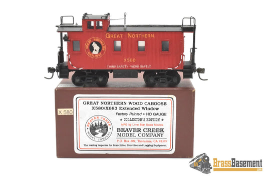 Ho Brass - Beaver Creek Great Northern Gn Wood Caboose X580 Extended Windows F/P