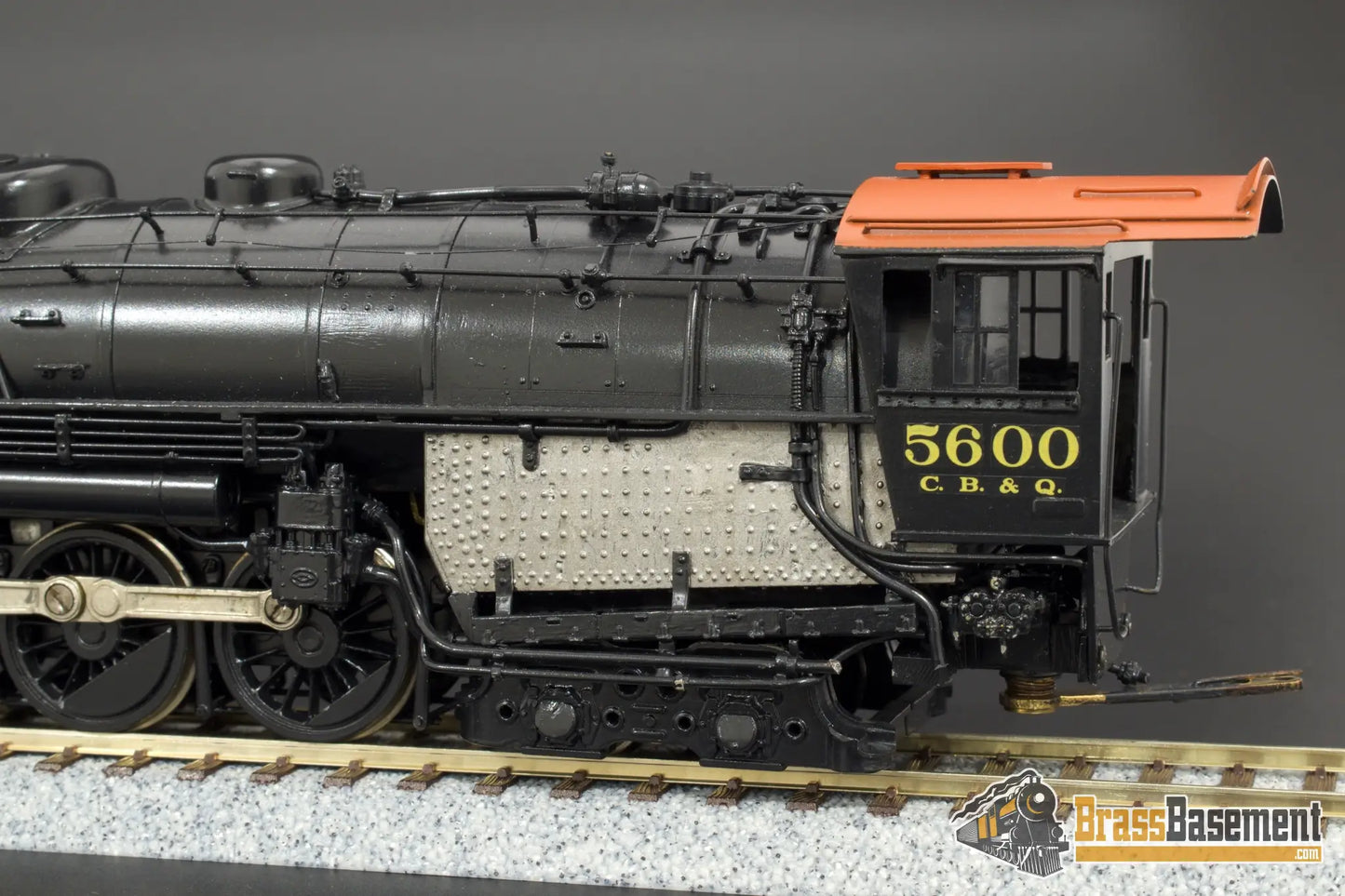 Ho Brass - Birthmark Cb&Q Burlington O - 5 4 - 8 - 4 Omi Pilot Model One Of Pro Paint Steam