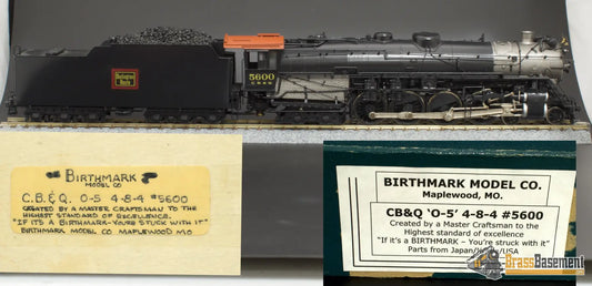Ho Brass - Birthmark Cb&Q Burlington O - 5 4 - 8 - 4 Omi Pilot Model One Of Pro Paint Steam