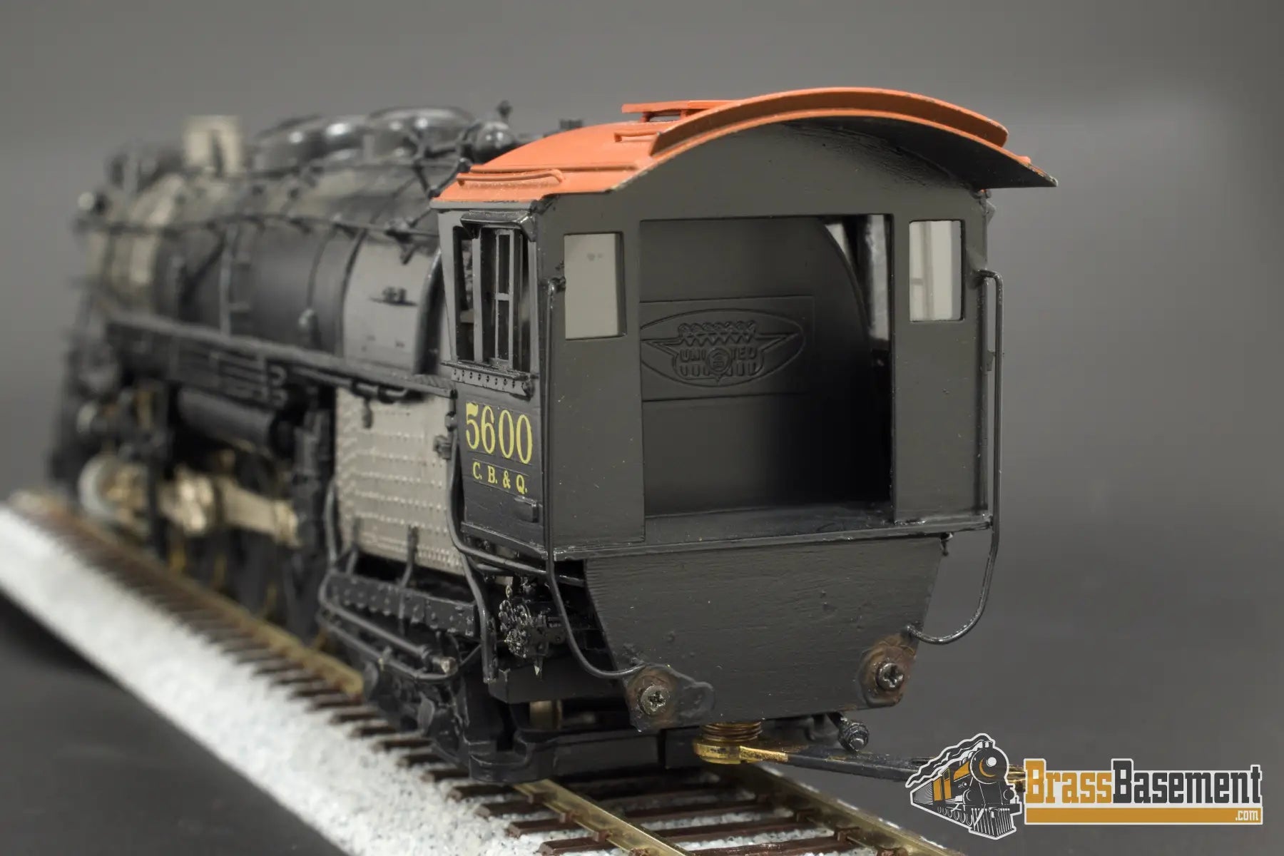 Ho Brass - Birthmark Cb&Q Burlington O - 5 4 - 8 - 4 Omi Pilot Model One Of Pro Paint Steam