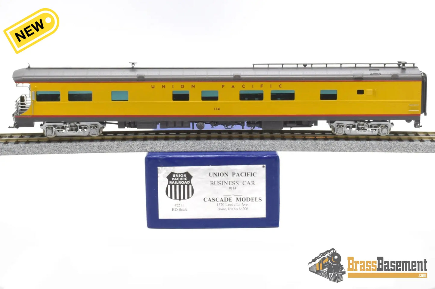 Ho Brass - Cascade Models Up Union Pacific Business Car #114 Boyd Reyes C/P Soundcar Installed