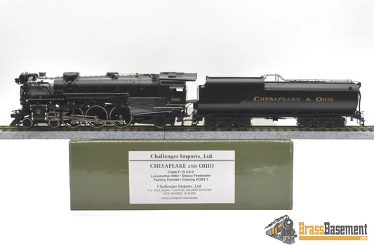 Ho Brass - Challenger Imports Chesapeake & Ohio C&O F-19 4-6-2 Pacific #492 Elesco Fwh Fp Steam