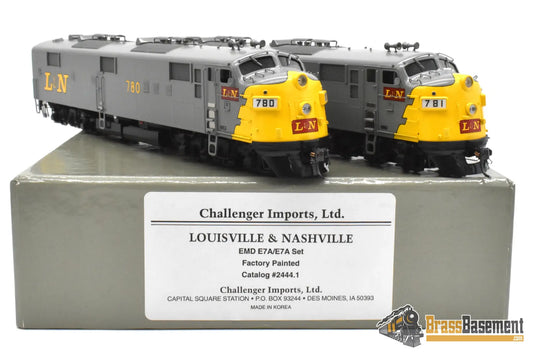 HO Brass - Challenger Imports CIL 2444.1 Louisville & Nashville E-7 A-A set Boo-Rim - F/P DCC/Sound - Diesel