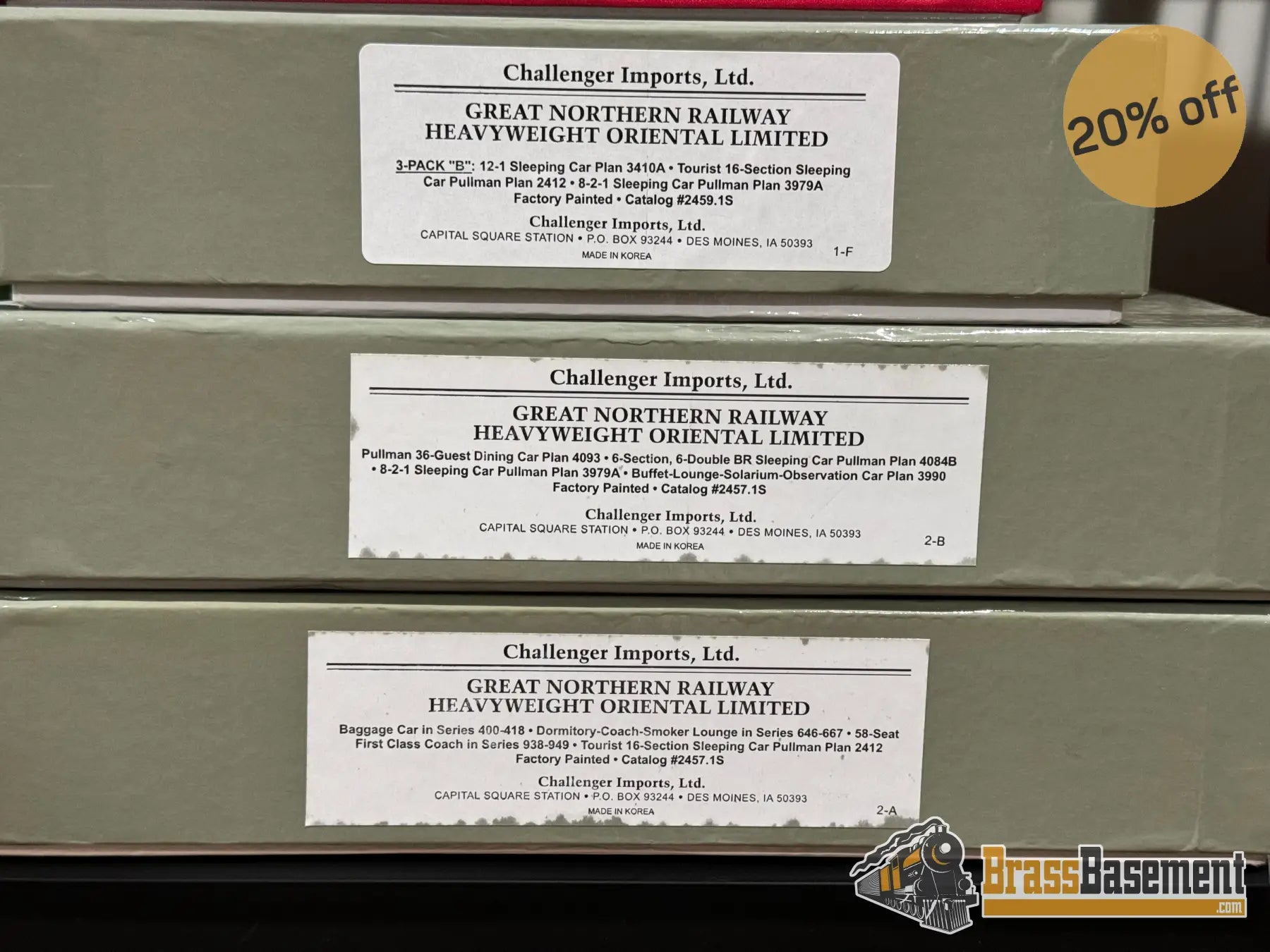 Ho Brass - Challenger Imports Cil 2207.1 Great Northern ‘Oriental Limited’ 11 Car Nib Diesel