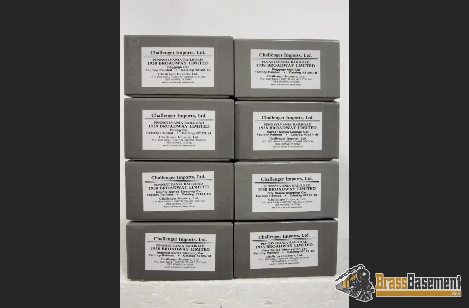 HO Brass - Challenger Imports CIL Pennsylvania RR 1938 ‘Broadway Limited’ FOM 8 set - NIB Diesel