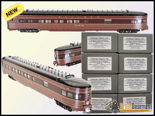 HO Brass - Challenger Imports CIL Pennsylvania RR 1938 ‘Broadway Limited’ FOM 8 set - NIB Diesel
