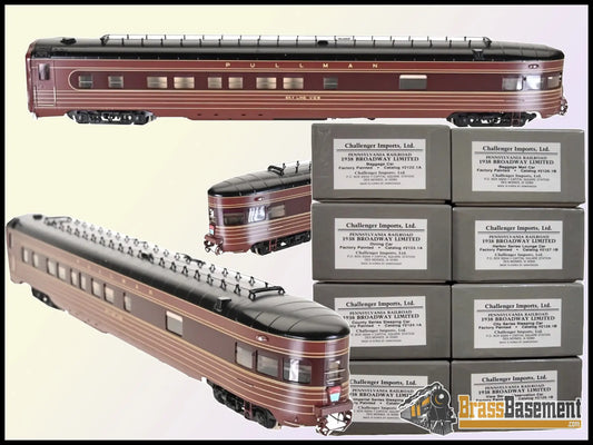 HO Brass - Challenger Imports CIL Pennsylvania RR 1938 ‘Broadway Limited’ FOM 8 set - NIB Diesel