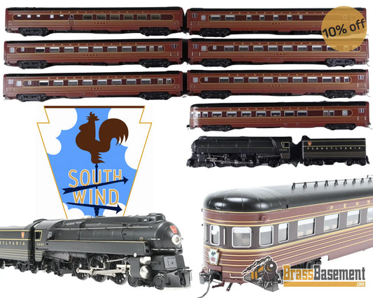 HO Brass - Challenger Imports CIL Pennsylvania RR ‘Southwind’ FOM 7 Car Set w/ Streamlined K-4s 4-6-2 - NIB - Diesel