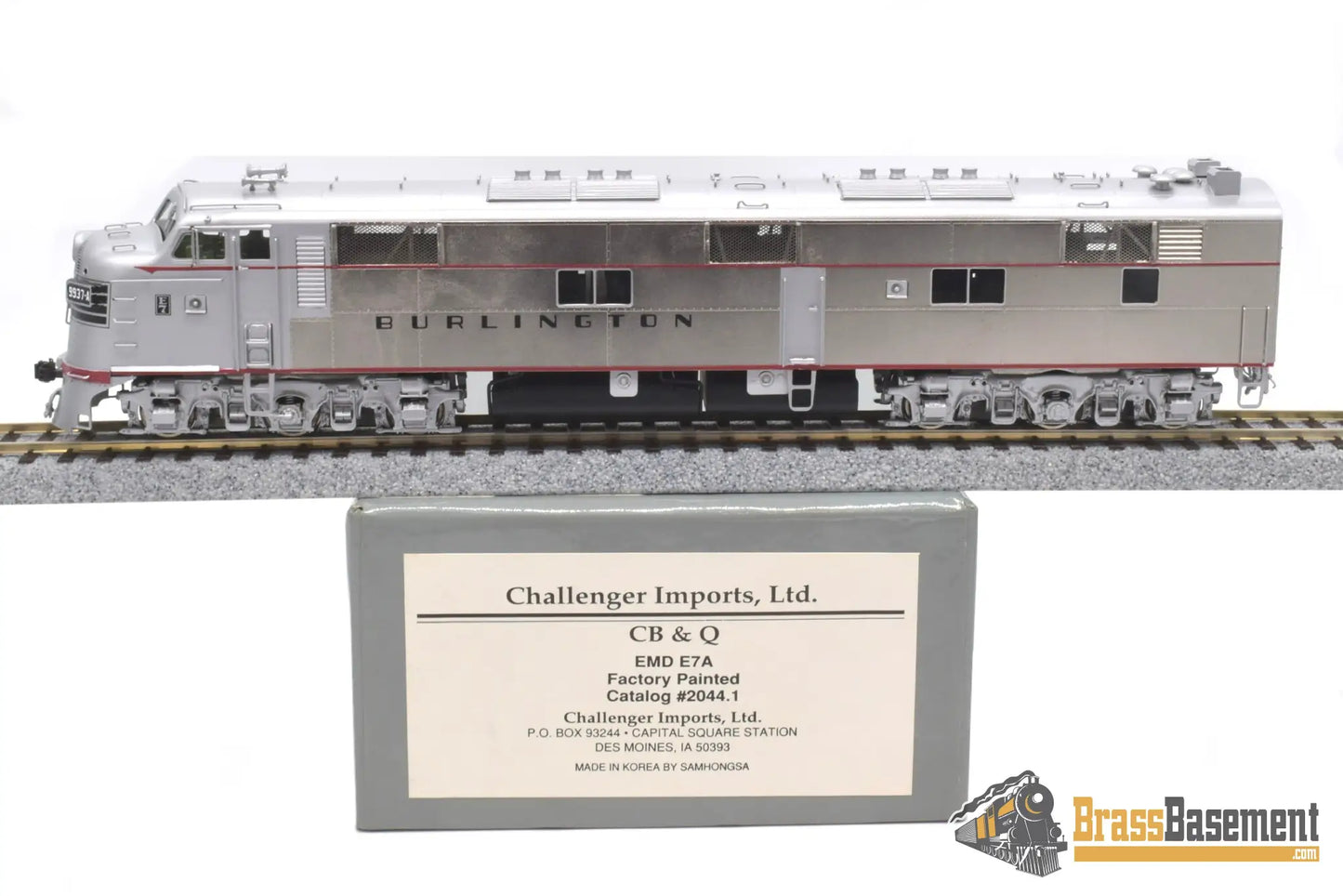 Ho Brass - Cil 2044.1 Burlington Cb&Q E - 7A #9937 Factory Plated & Lettered Diesel