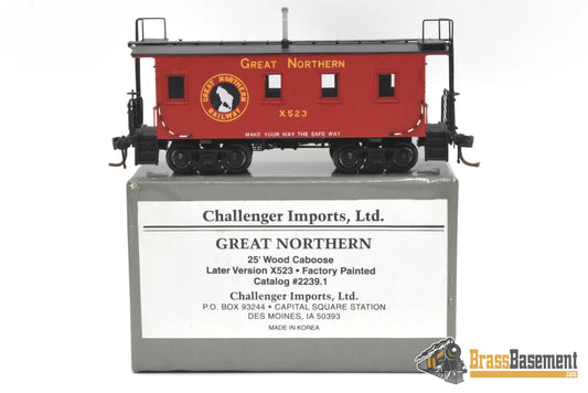 HO Brass - CIL 2139.1 Great Northern GN 25’ Wood Caboose Later #X523 - Samhongsa Steam