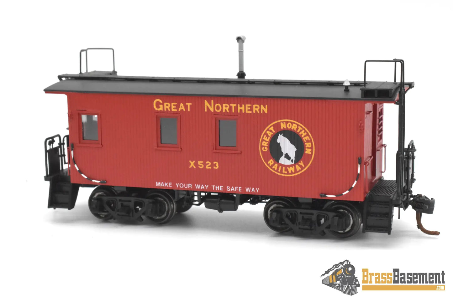 HO Brass - CIL 2139.1 Great Northern GN 25’ Wood Caboose Later #X523 - Samhongsa Steam