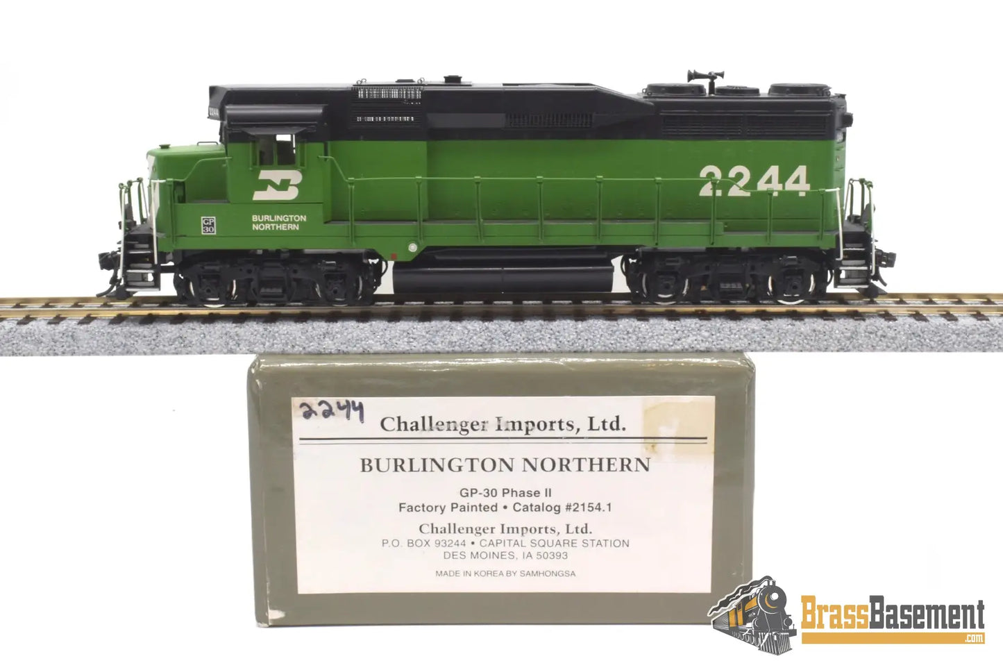 Ho Brass - Cil 2154.1 Burlington Northern Bn Emd Gp30 #2244 Wow! F/P Diesel